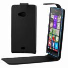 Nappa Texture Vertical Flip Magnetic Snap Leather Case for Microsoft Lumia 540(Black) - 1