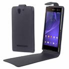 Vertical Flip Magnetic Button Leather Case for Sony Xperia C3 / D2533 - 1