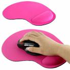 Ultra Slim Rubber Bottom & Cloth Sponge Wrist Supporter Mouse Pad(Magenta) - 1