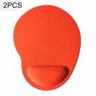 2 PCS Cloth Gel Wrist Rest Mouse Pad(Orange) - 1