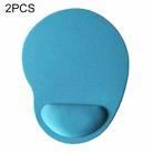 2 PCS Cloth Gel Wrist Rest Mouse Pad(Sky Blue) - 1