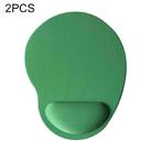 2 PCS Cloth Gel Wrist Rest Mouse Pad(Green) - 1