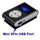 TF / Micro SD Card Slot MP3 Player with LCD Screen, Metal Clip(Black) - 5