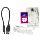 TF / Micro SD Card Slot MP3 Player with LCD Screen, Metal Clip(Magenta) - 4