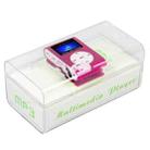 TF / Micro SD Card Slot MP3 Player with LCD Screen, Metal Clip(Magenta) - 5