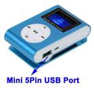 TF / Micro SD Card Slot MP3 Player with LCD Screen, Metal Clip(Baby Blue) - 6