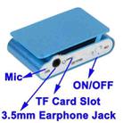 TF / Micro SD Card Slot MP3 Player with LCD Screen, Metal Clip(Baby Blue) - 7