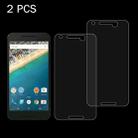 2 PCS for Google Nexus 5X 0.26mm 9H Surface Hardness 2.5D Explosion-proof Tempered Glass Screen Film - 1