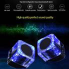 SARDiNE B5 TWS Crystal Case Bluetooth Speaker with Mic & LED Light(Black) - 3