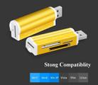 2 PCS Multi All in 1 USB 2.0 Micro SD SDHC TF M2 MMC MS PRO DUO Memory Card Reader(Gold) - 5