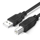 USB 2.0 Printer Extension AM to BM Cable, Length: 3m(Black) - 1