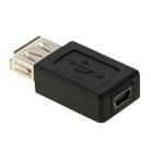 USB 2.0 AF to Mini 5 Pin USB Female Adapter(Black) - 1