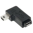 90 Degree Micro USB to Mini USB Adapter(Black) - 1
