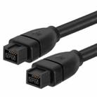 Firewire 800 IEEE1394B 9 Pin to 9 Pin Male Cable, Length: 1.8m(Black) - 1