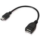 Mini 5-pin USB to USB 2.0 AF OTG Adapter Cable, Length: 12cm(Black) - 1