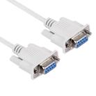RS232 9P Female to 9P Female Cable, Length: 1.5m(White) - 1