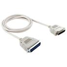 IEEE 1284 Female to RS232 25 Pin Male Parallel Extension Cable, 18s, Length: 1.5m(White) - 1