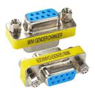 Serial RS232 DB9 9 Pin Female to Female Adapter Converter(Blue) - 1