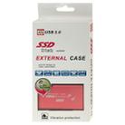 6gb/s mSATA Solid State Disk SSD to USB 3.0 Hard Disk Case(Red) - 9