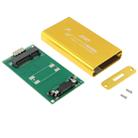 6gb/s mSATA Solid State Disk SSD to USB 3.0 Hard Disk Case(Gold) - 7