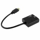 HDMI to VGA & Audio HD Conversion Adapter Cable(Black) - 2