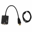 HDMI to VGA & Audio HD Conversion Adapter Cable(Black) - 3