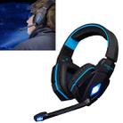 EACH G4000 Stereo Gaming Headset with Mic Volume Control & LED Light for Computer, Cable Length: 2.2m(Blue) - 1