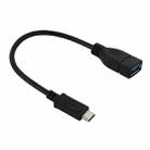 22cm USB-C / Type-C 3.1 Male to USB 3.0 Female Adapter Cable(Black) - 1