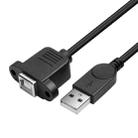 USB 2.0 Male to USB 2.0 Type-B Female Printer / Scanner Adapter Cable for HP, Dell, Epson, Length: 50cm(Black) - 1