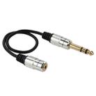 6.35mm Male to 3.5mm Female Audio Adapter Cable, Length: 30cm - 1