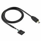 5 Pin Motherboard Female Header to Mini USB Male Adapter Cable, Length: 50cm - 1