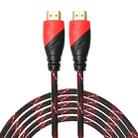 3m HDMI 1.4 Version 1080P Nylon Woven Line Red Black Head HDMI Male to HDMI Male Audio Video Connector Adapter Cable - 1