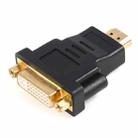 Gold Plated HDMI 19 Pin Male to DVI Female Adapter(Black) - 1