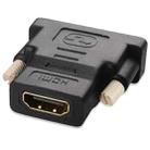 HDMI 19Pin Female to DVI 24+1 Pin Male adapter (Gold Plated)(Black) - 2