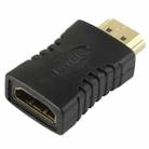 Gold Plated HDMI 19 Pin Male to Female Adapter(Black) - 1