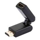 HDMI 19 Pin Male to Female 360 Degree SWIVEL Adaptor (Gold Plated)(Black) - 1