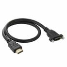 50cm High Speed HDMI 19 Pin Male to HDMI 19 Pin Female Connector Adapter Cable(Black) - 1