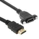 50cm High Speed HDMI 19 Pin Male to HDMI 19 Pin Female Connector Adapter Cable(Black) - 2