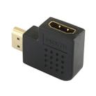 Gold Plated HDMI 19 Pin Male to HDMI 19 Pin Female Adaptor with 90 Degree Angle(Black) - 4