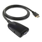 HDMI Male to VGA Female Adapter With Audio Cable(Black) - 1