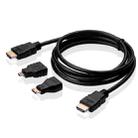 3 in 1 Full HD 1080P HDMI Cable Adaptor Kit (1.5m HDMI Cable + HDMI to Mini HDMI Adaptor + HDMI to Micro HDMI Adaptor) - 1