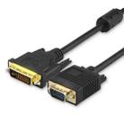 VGA 15Pin Male to DVI 24+5 Pin Male Cable  1.5M(Black) - 1