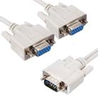 VGA SVGA HDB15 Male to 2 Female Splitter Cable - 4