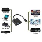 22cm Full HD 1080P Micro HDMI Male to VGA Female Video Adapter Cable with Audio Cable(Black) - 4