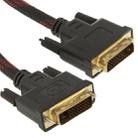 Nylon Netting Style DVI-D Dual Link 24+1 Pin Male to Male M / M Video Cable, Length: 3m - 1
