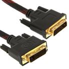 Nylon Netting Style DVI-D Dual Link 24+1 Pin Male to Male M / M Video Cable, Length: 3m - 2