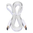 1.5m Gold Plated HDMI to HDMI 19Pin Flat Cable, 1.4 Version, Support HD TV / XBOX 360 / PS3 / Projector / DVD Player etc(White) - 1