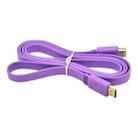 1.8m Gold Plated HDMI to HDMI 19Pin Flat Cable, 1.4 Version, Support HD TV / XBOX 360 / PS3 / Projector / DVD Player etc(Purple) - 1