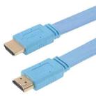 1.4 Version Gold Plated HDMI to HDMI 19Pin Flat Cable, Support Ethernet, 3D, 1080P, HD TV / Video / Audio etc, Length: 0.5m(Blue) - 1