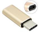 Aluminum Micro USB to USB 3.1 Type-C Converter Adapter(Gold) - 1